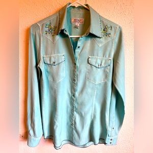 Ryan Michael silk western button up. XS